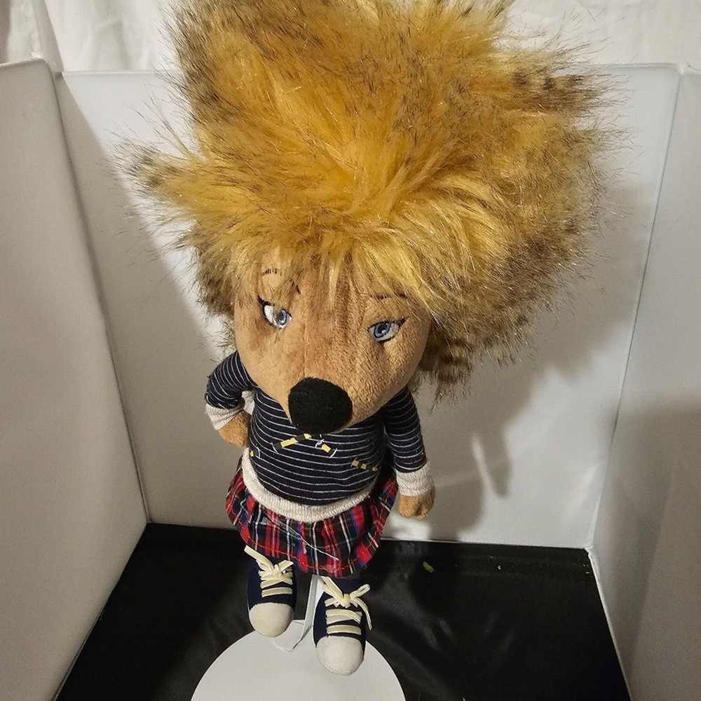 Plush Ash Porcupine Toy Stuffed Animal 14” B